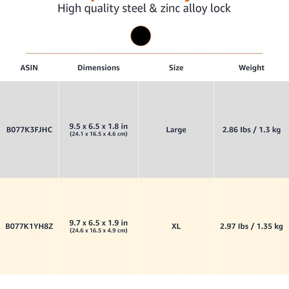 Portable security case lock box safe with combination (26) - Picture 4 of 10